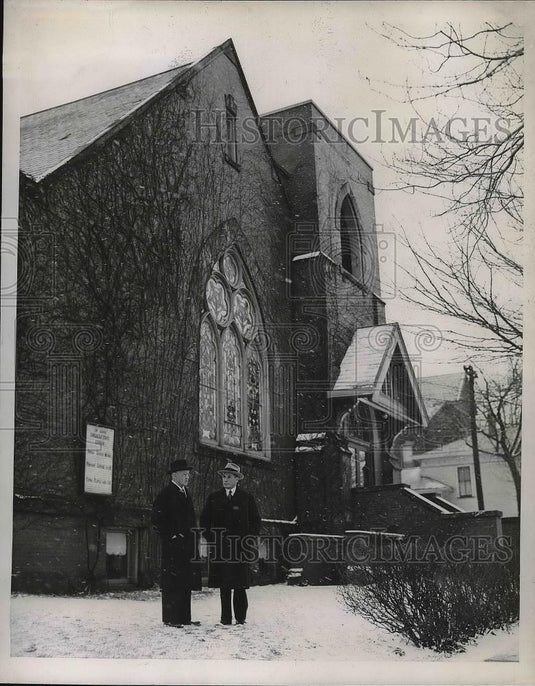 1946 Press Photo Dr. W.E. Wenner & Robert R. Wason, Second Congregational Church - Historic Images