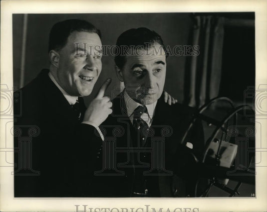 1934 Press Photo Leonard Henry & Horace Kernney, British radio comics - Historic Images