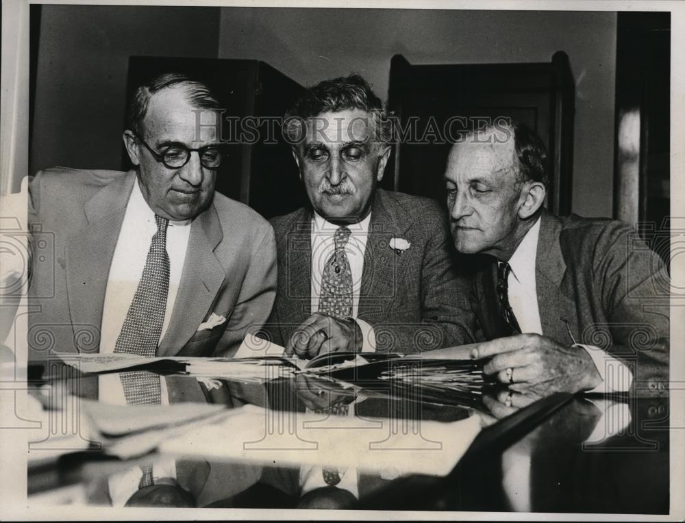 1933 Press PhotoClaude Draper George Smith, Frank MnNich Federal Power Commissi - Historic Images