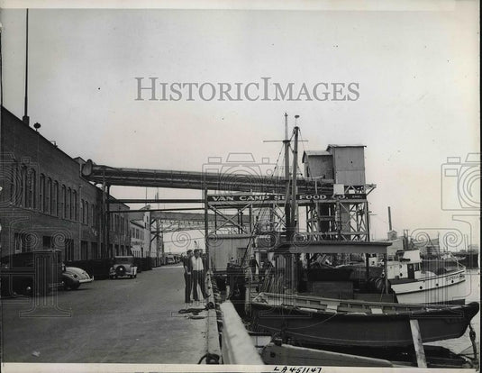 1938 Press Photo LA, Calif. dock & terminal for Van Camp Seafood Co.Inc - Historic Images