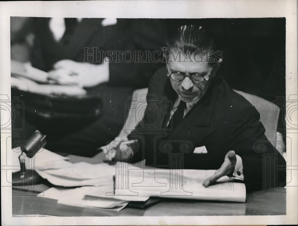 1946 Press Photo Iranian Ambassador Husein Ala At Security Council In New York - Historic Images