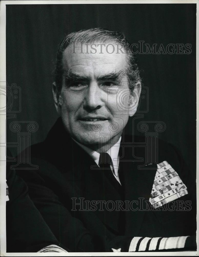 1972 Press Photo Admiral Elmo E. Zumwaly Jr., Chief of Naval Operations - Historic Images