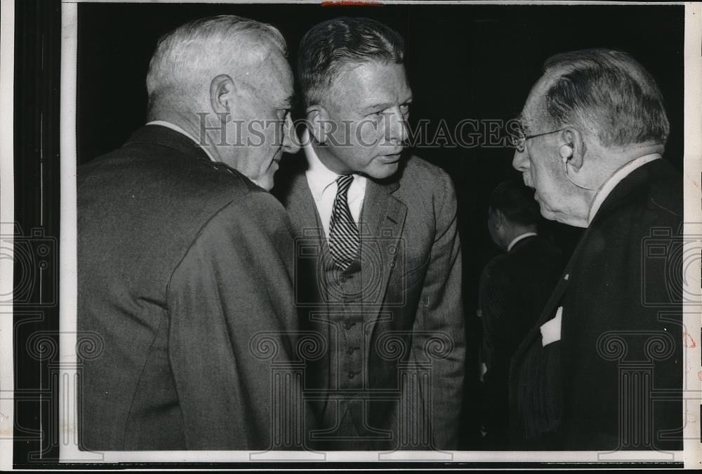 1959 Press Photo Gen. Nathan Twining Neil McElroy Theodore Green - Historic Images