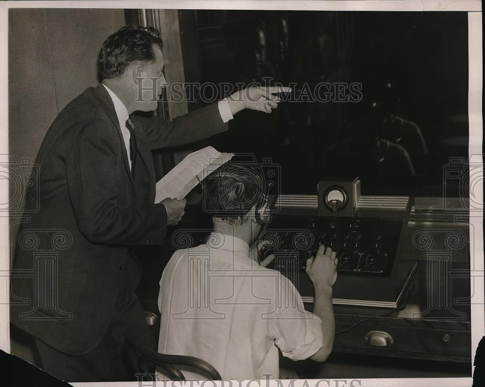 1938 Press Photo Shannon Allen Acting Director At Studio &amp; Hillaire Robitaille - Historic Images