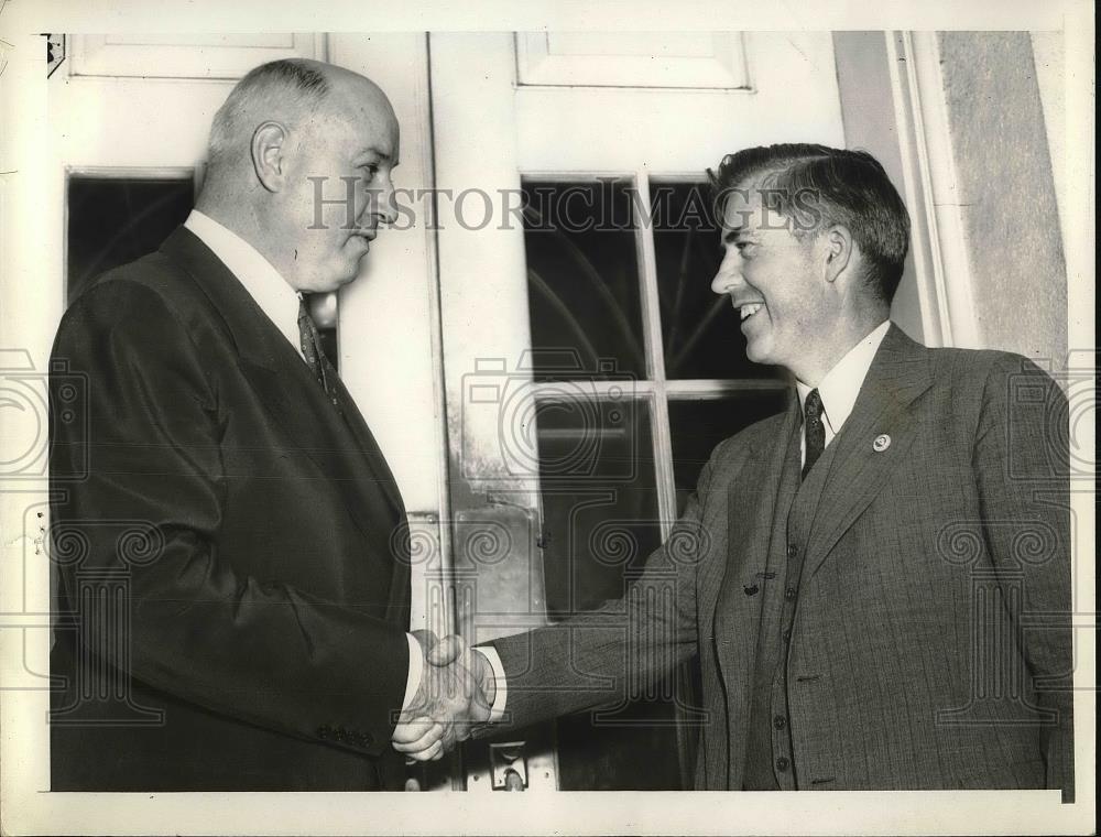 1940 Press Photo Democrat Jim Farley and Secy. of Ag. Henry Wallace - Historic Images