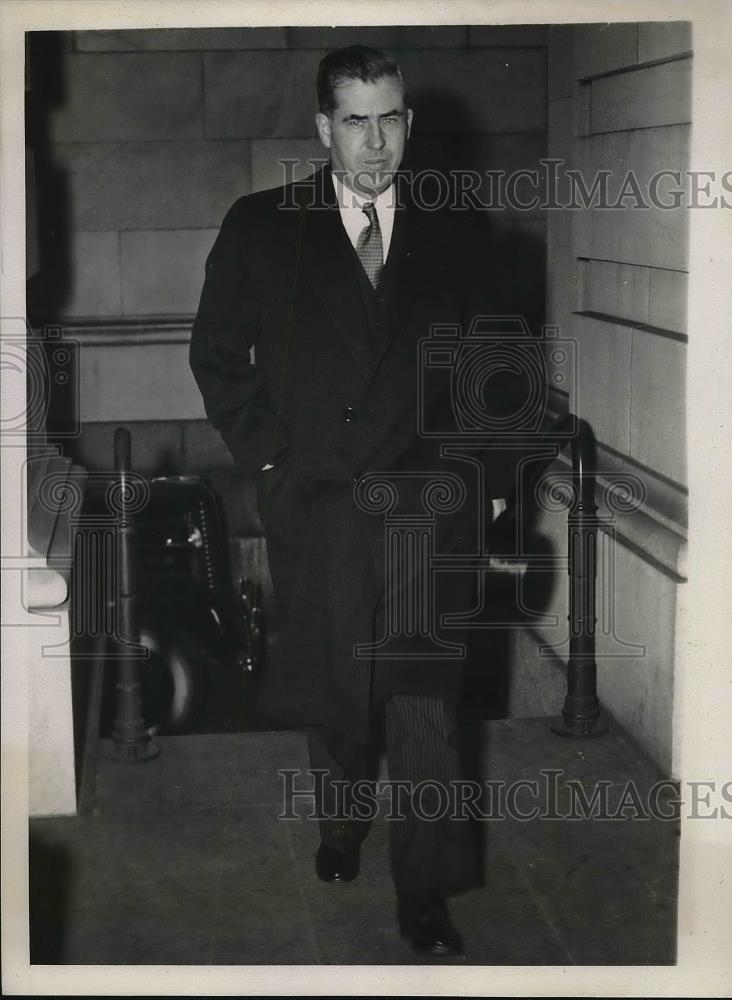 1940 Press Photo Henry A. Wallace, Sec. of Agriculture at Sen. Borah Funeral - Historic Images