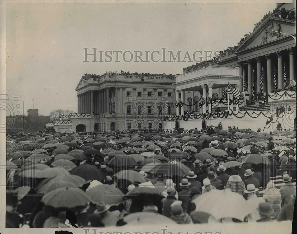 1929 Press Photo Crowd at Hoover's Inauguration in Washington D.C. - neb16257 - Historic Images