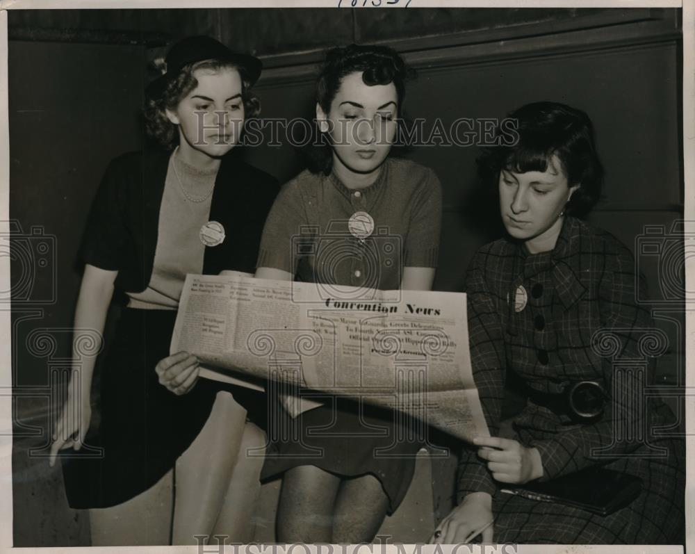 1938 Press Photo Annual Convention of Student Union Members Meet New York City - Historic Images