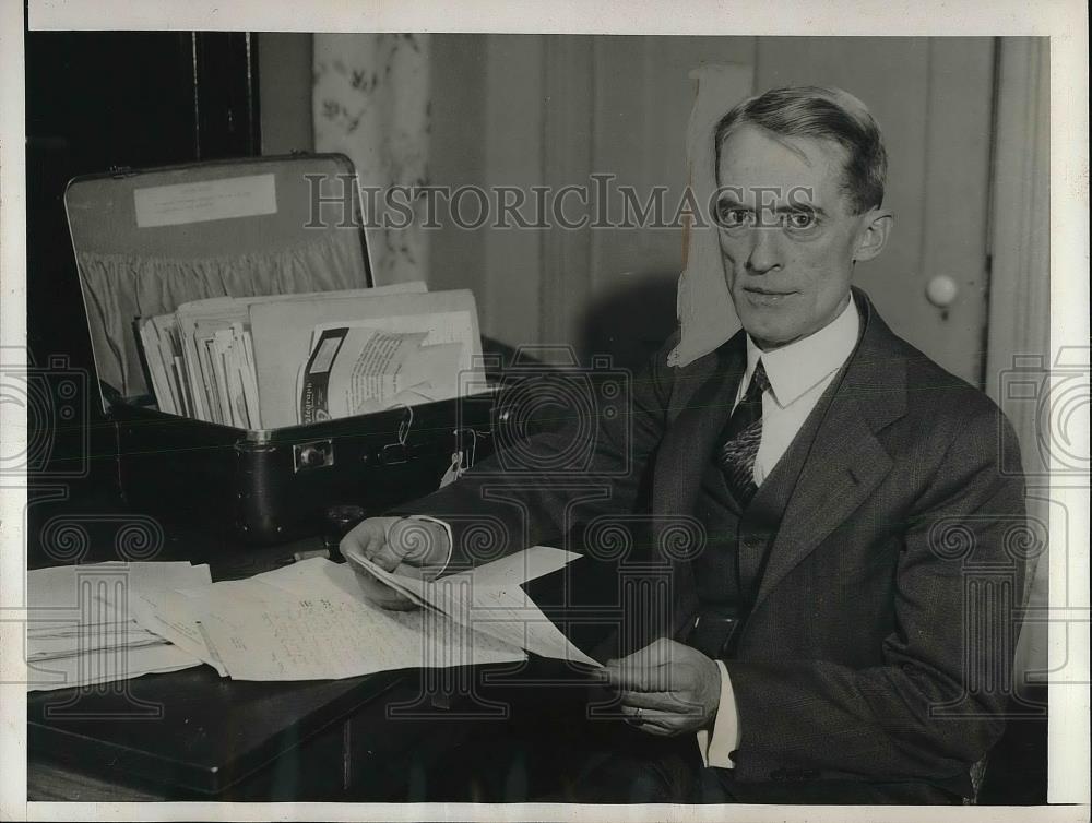 1933 Press Photo Marvin McIntyre Franklin D. Roosevelt Meriwether Inn - Historic Images