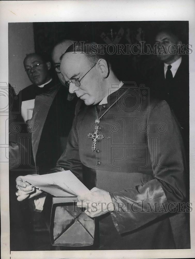 1946 Press Photo Cardinal Bernard Griffin of West Minster England in Italy - Historic Images