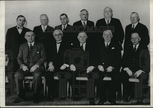 1932 Press Photo Exec. Council of American Federation of Labor, Ricket, Morrison - Historic Images