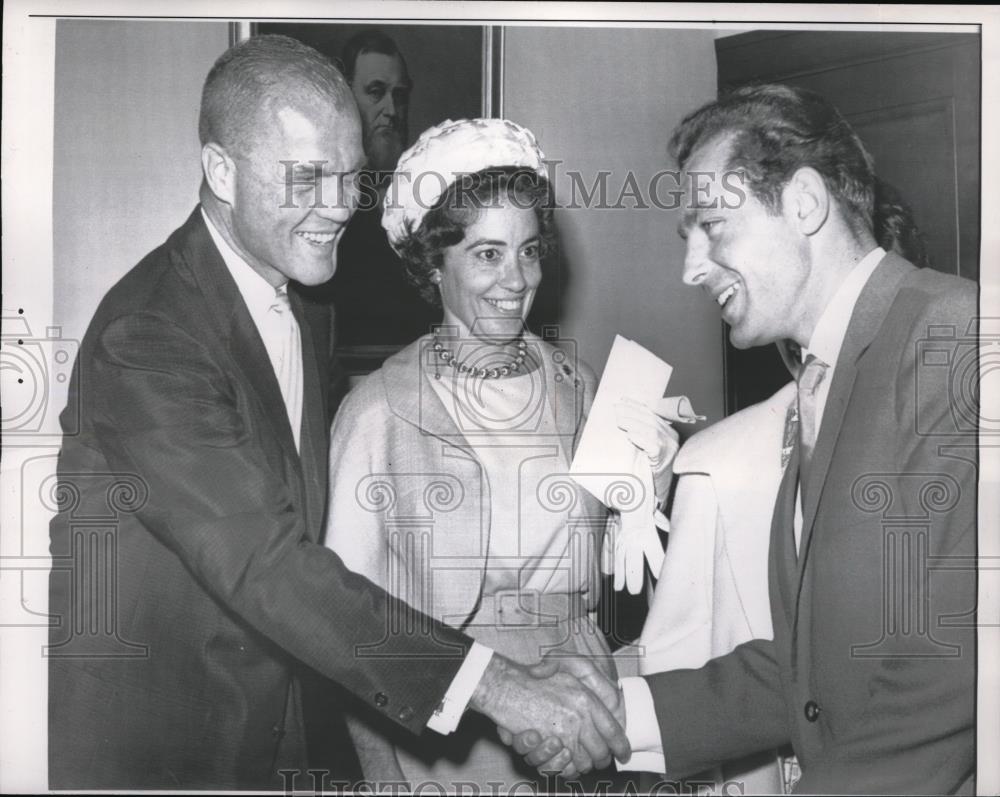 1962 Press Photo First Meeting of Astronaut John Glenn and Gherman Tito and Wife - Historic Images
