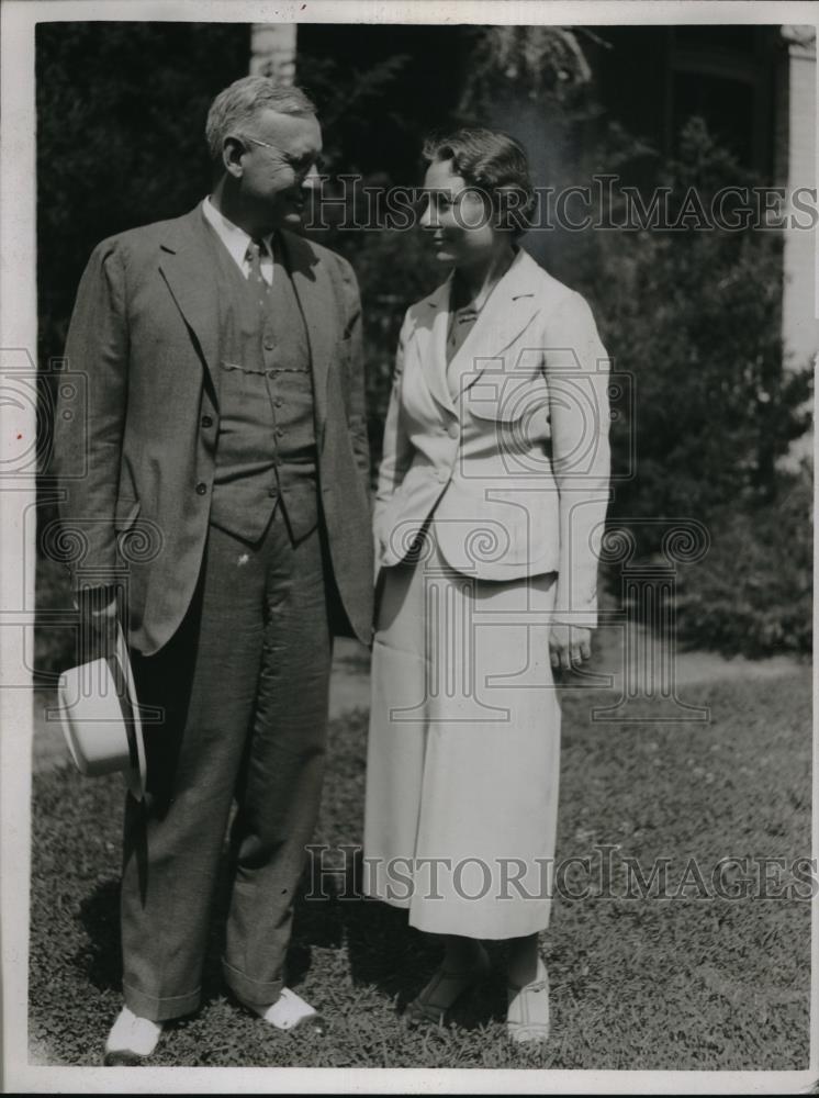 1936 Press Photo Mr &amp; Mrs A. Landon of Kansas - Historic Images