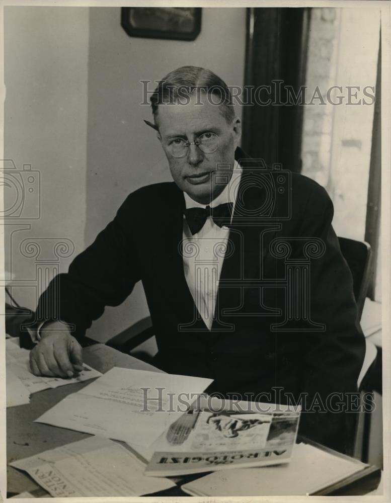 1931 Press Photo Dr. Vernon Hill of Chicago, AC engineer - Historic Images