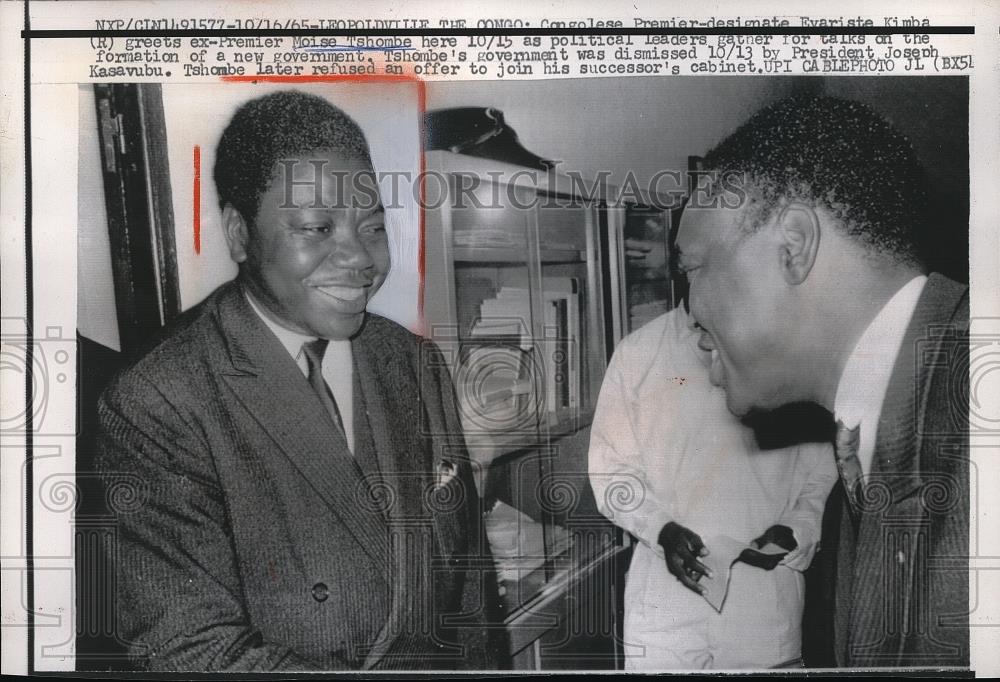 1965 Press Photo Moise Tshombe Congolese Premier - Historic Images