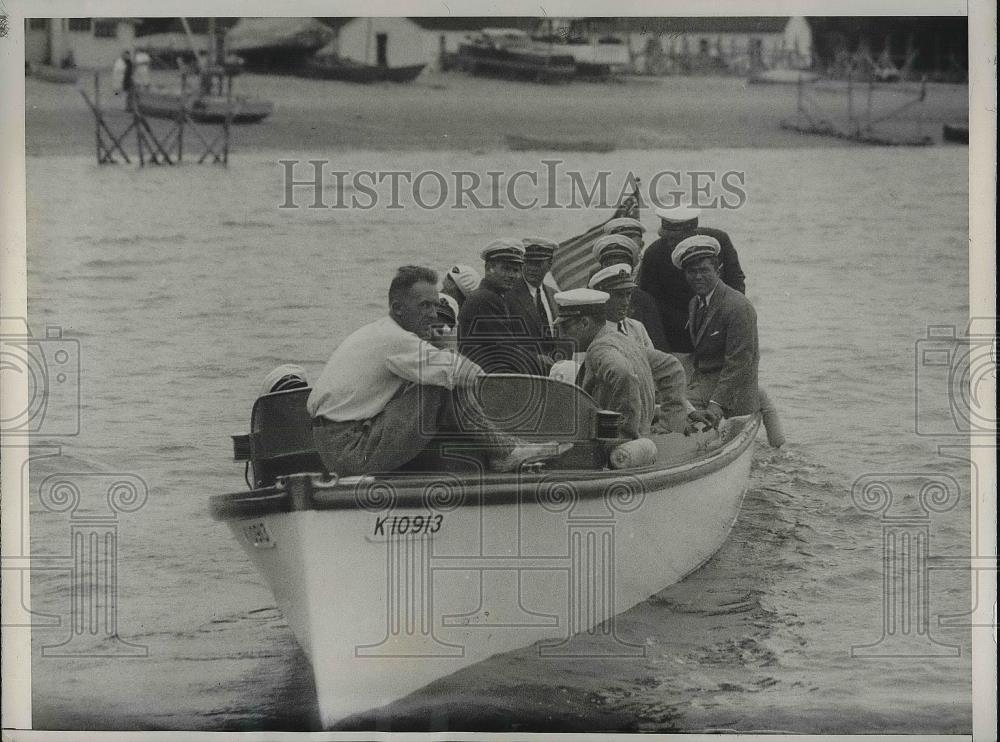 1932 Press Photo Aviation CC cruise at Center Island in Oyster Bay, NY - Historic Images