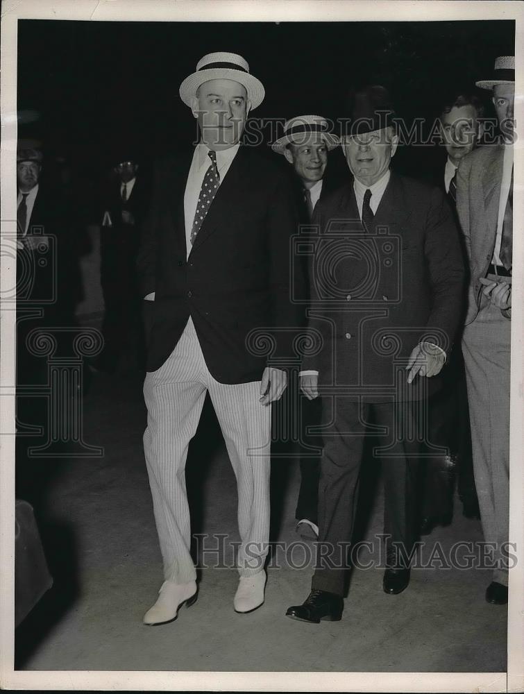 1936 Press Photo Sen. WIlliam Boram with his campaign manager Carl Bachman - Historic Images