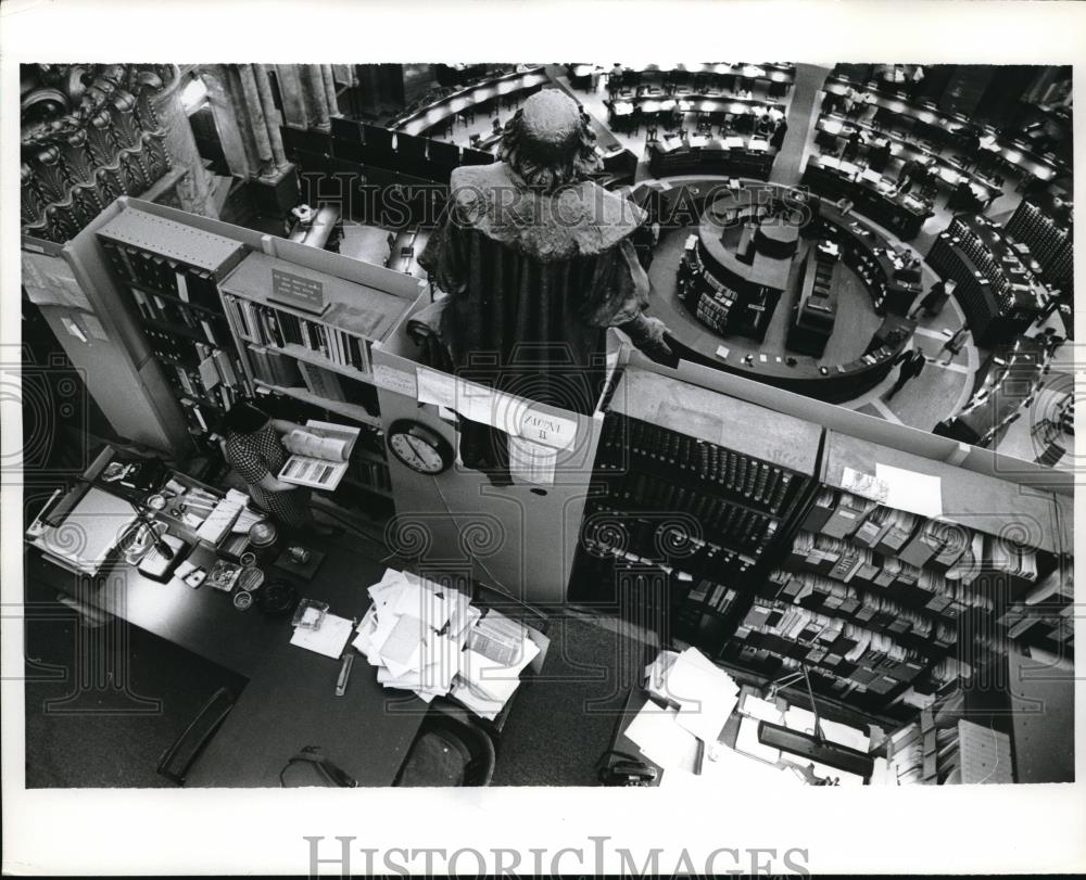 1970 Press Photo Library of Congress, Reading room seen from Visitor&#39;s Gallery - Historic Images