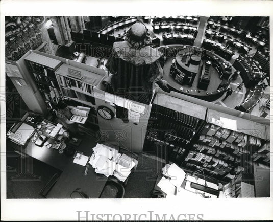 1970 Press Photo Library of Congress, Reading room seen from Visitor's Gallery - Historic Images