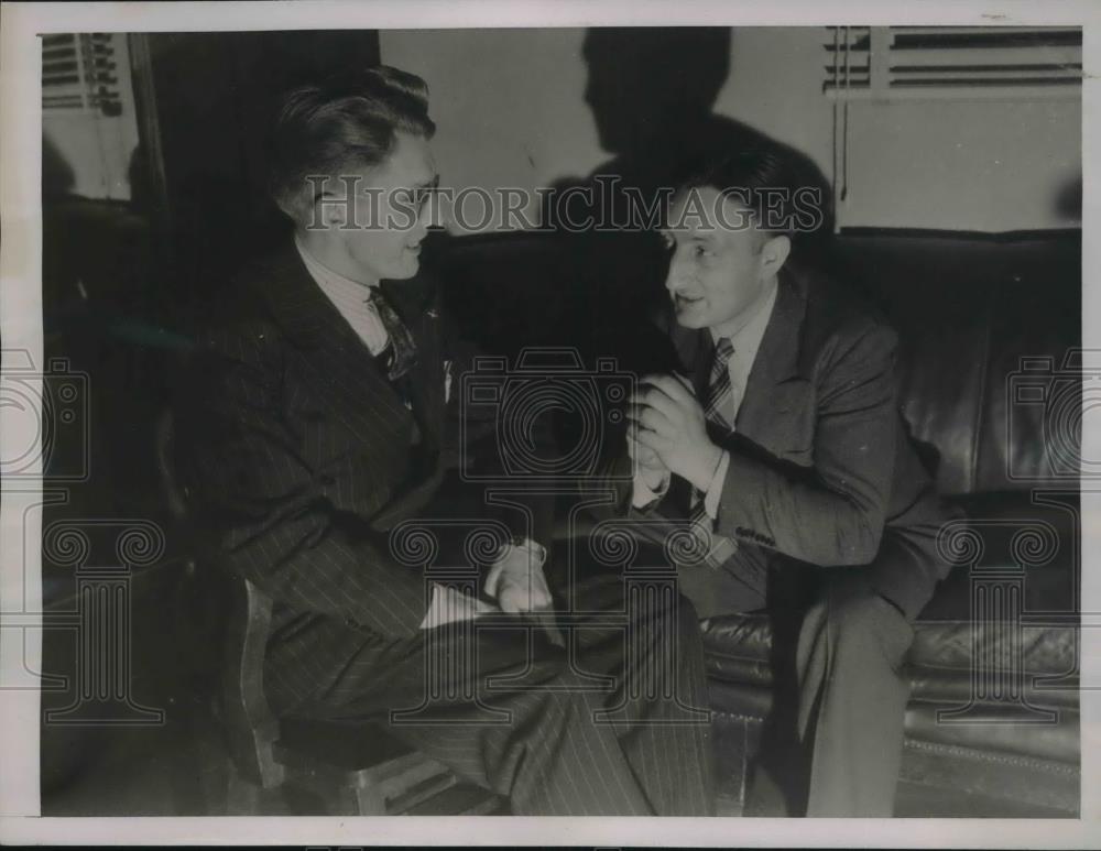 1941 Press Photo Seattle, Wash. Hugo Lundquist, A.F.L agent, Don Keppler, VP - Historic Images