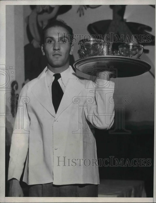 1933 Press Photo Albert James Baron as Bus Boy in "Hollywood Cafe" - neb08775 - Historic Images