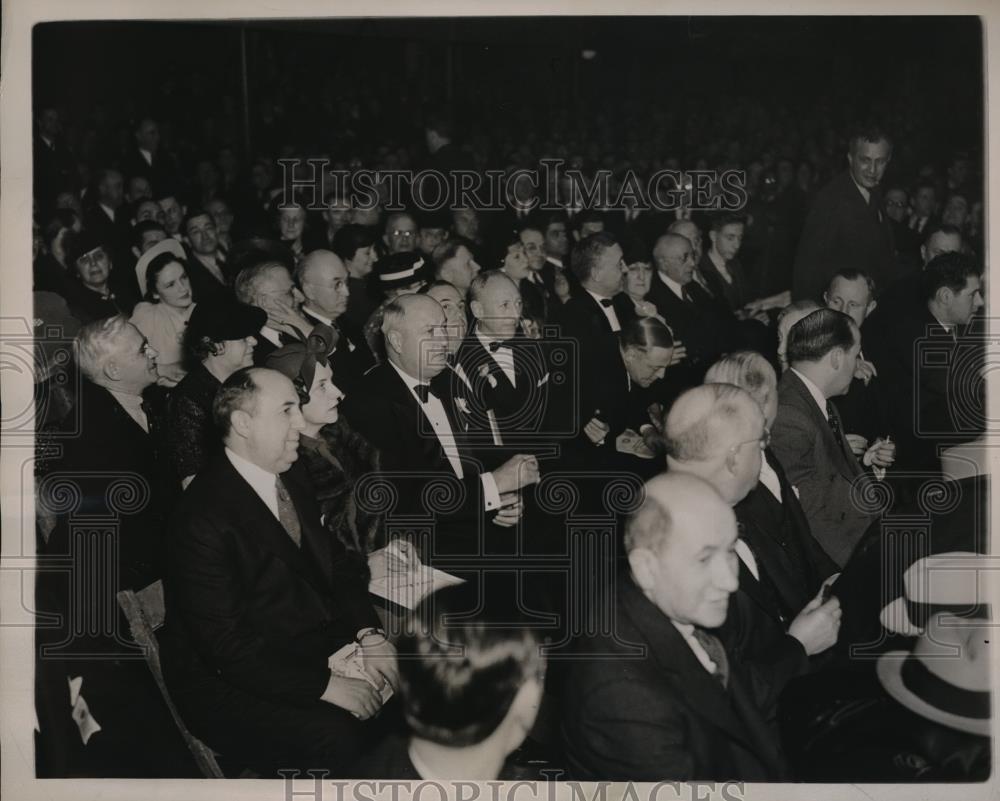 1937 Press Photo Postmaster Gen James Farley, Mr & Mrs Goldman,D Shalling - Historic Images