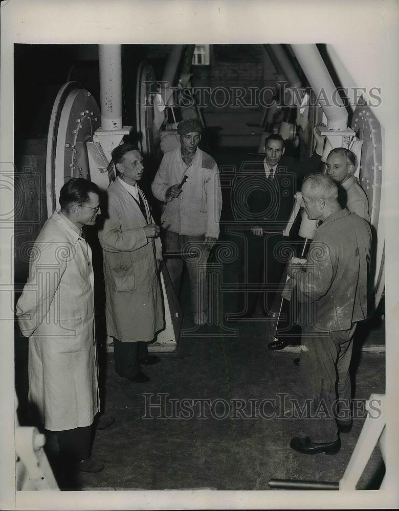 1948 Press Photo Macaroni factory in Berlin closed due to electricity shortage - Historic Images