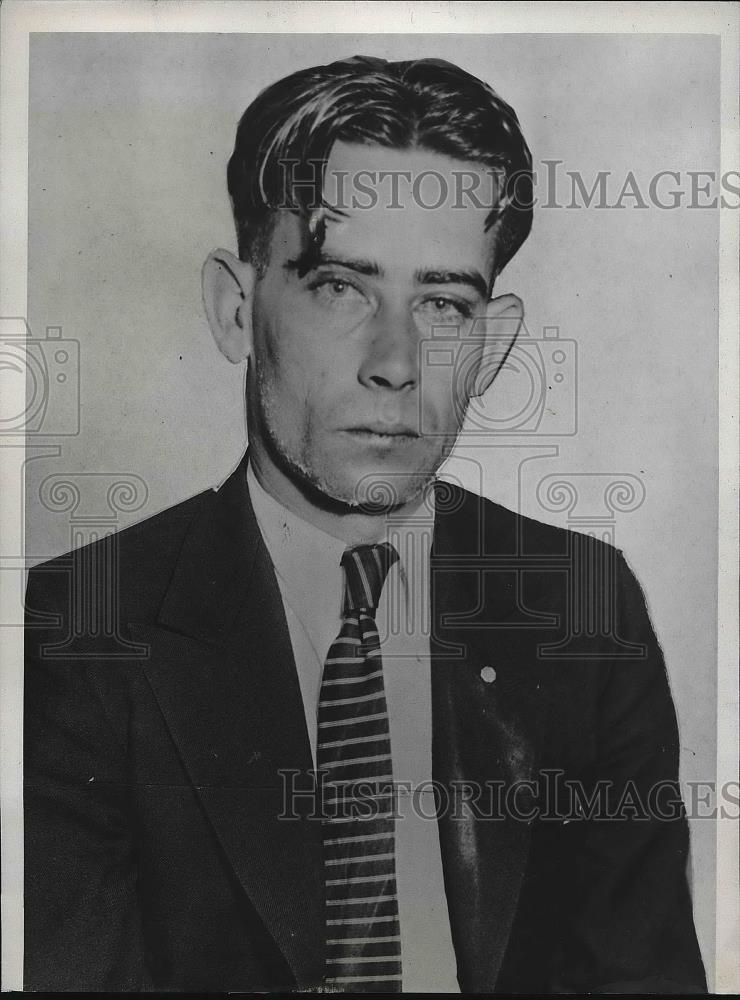 1934 Press Photo Frank Wick, Army deserter charged with murder in Texas - Historic Images