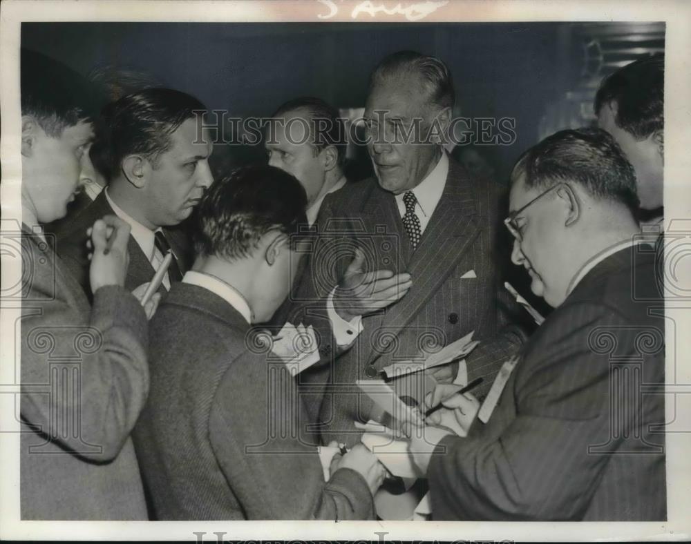 1941 Press Photo Myron Taylor, FDR&#39;s envoy to Pope Pius XII, interviewed in NY - Historic Images