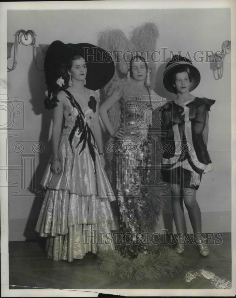 1931 Press Photo Beaux Arts ball in NYC, T. Townsend,J Erdmann,D Wentworth - Historic Images