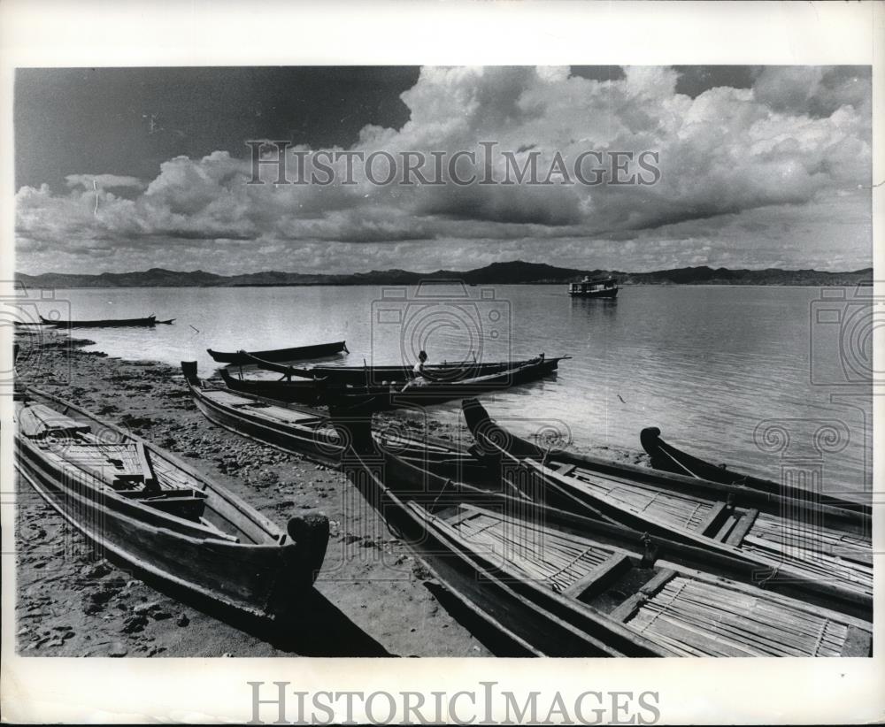 1970 Press Photo Irrawaddy River in Burma where the country shipped tons of Rice - Historic Images