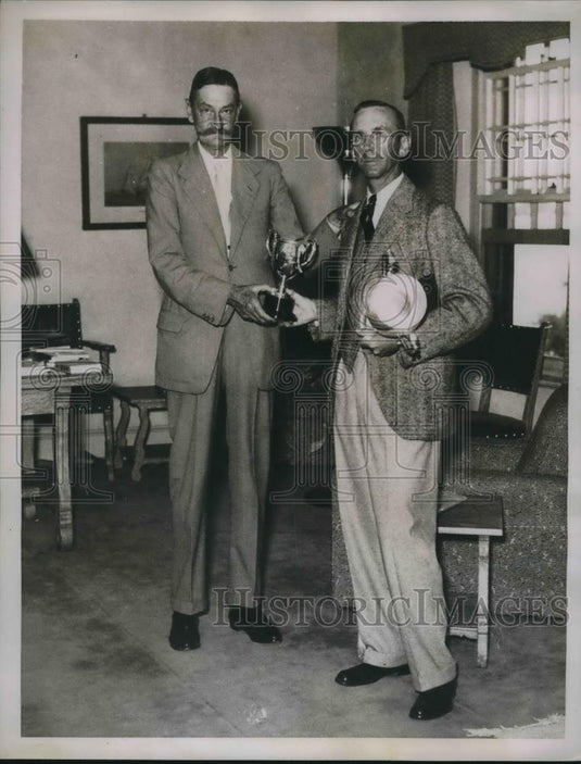 1936 Press Photo Royal Bermuda Yacht club, Eldon Trimingham, Sir TA Cubitt - Historic Images