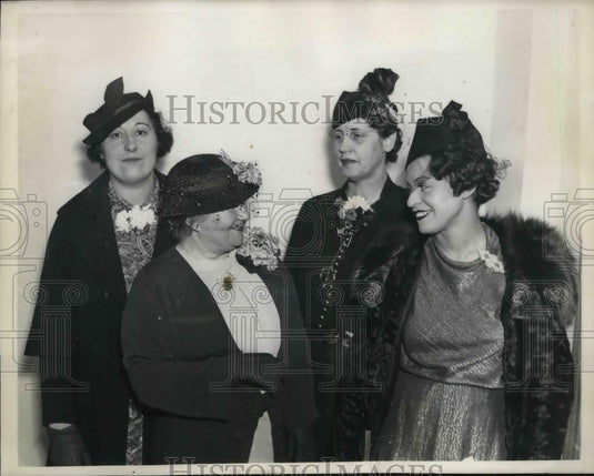 1936 Press Photo Mrs. Alice Greenstein, Mr. Mary McGovern, Mrs. Martha - Historic Images