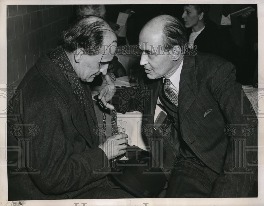 1946 Press Photo NY, Sec of Intl Committee H. Gilchrist, Yugoslavia's Gavrilovic - Historic Images