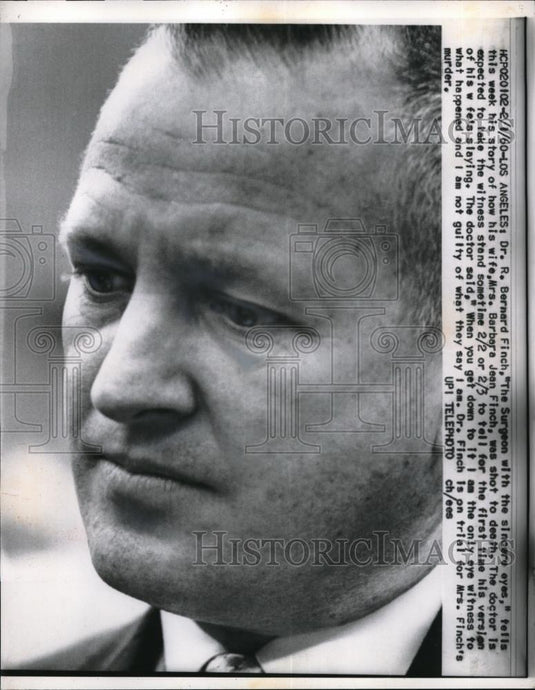 1960 Press Photo Dr Bernard Finch Expected To Take Witness Stand - neb44370 - Historic Images