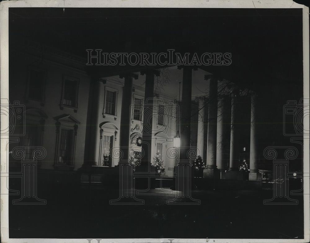 1931 Press Photo White house Decorated in Holiday garb - Historic Images