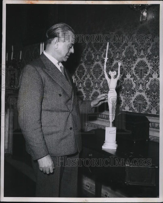 1956 Press Photo Italian Minister of Foreign Affairs, Gaetano Martino - Historic Images