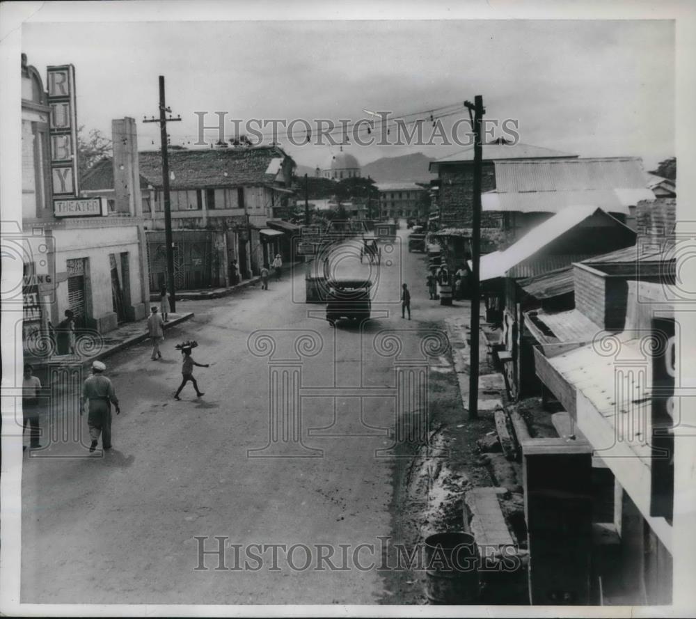 1949 Press Photo batangas City, Philippines,evacuated after political raid - Historic Images