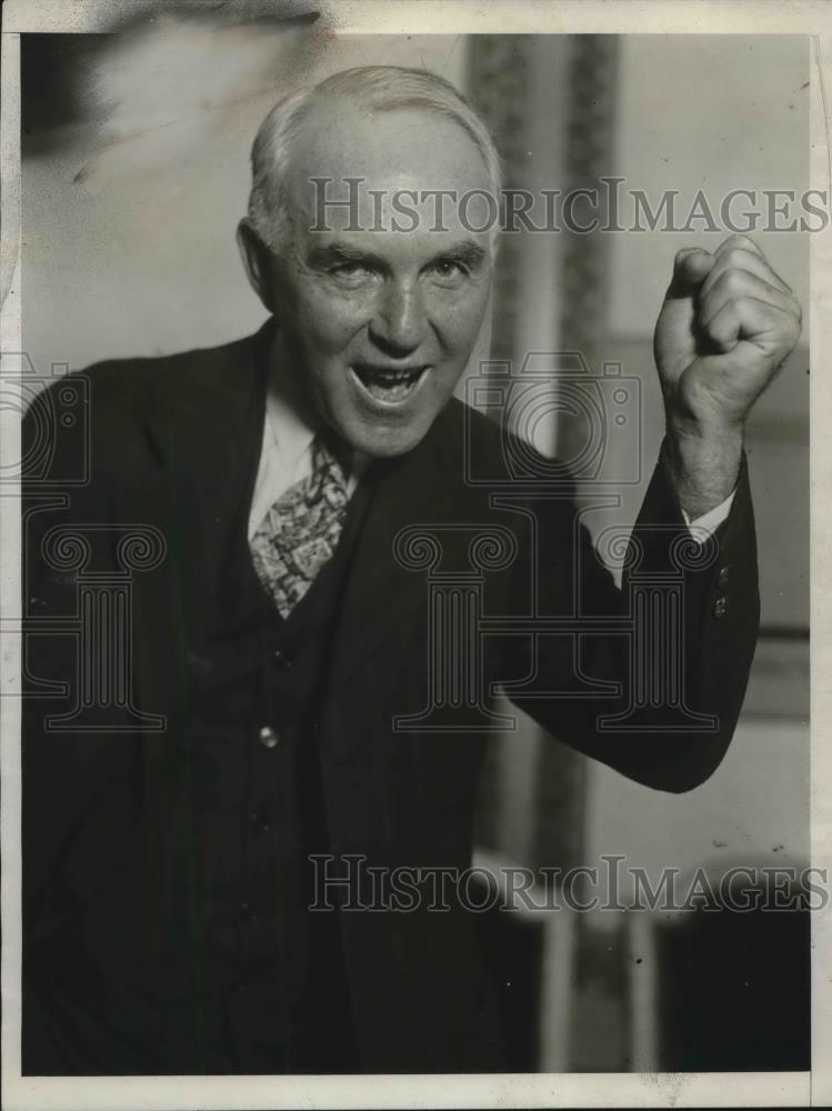 1928 Press Photo M.J. Tobin, Vinton Iowa farm leader at convention - neb45284 - Historic Images