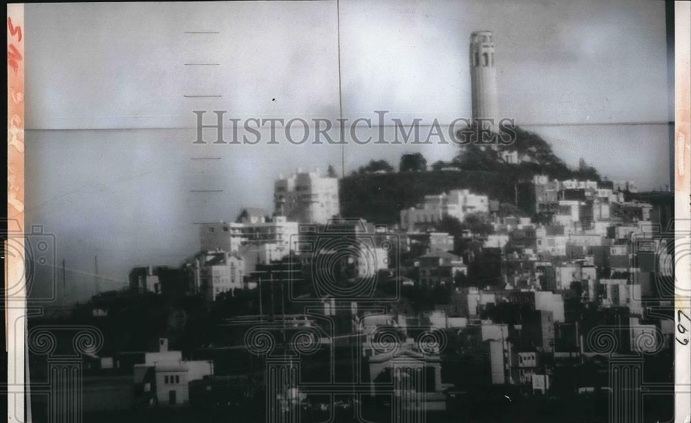 1958 Press Photo San Francisco Coit Tower Telegraph Hill - neb09225 - Historic Images