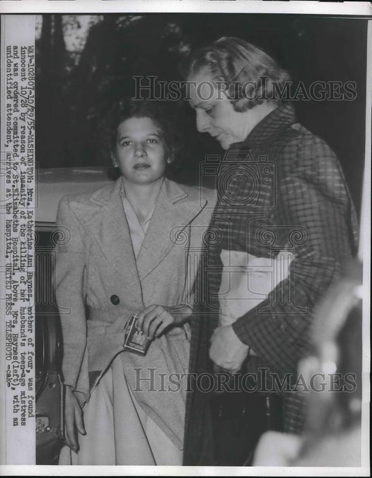 1955 Press Photo Mrs Katherine Ann Haynes after murder trial - neb09465 - Historic Images