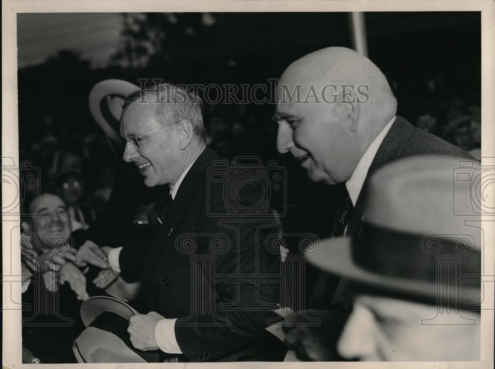 1936 Press Photo Kan. Gov Alf Landon &amp; Calif. Gov Frank Merriam - neb44844 - Historic Images