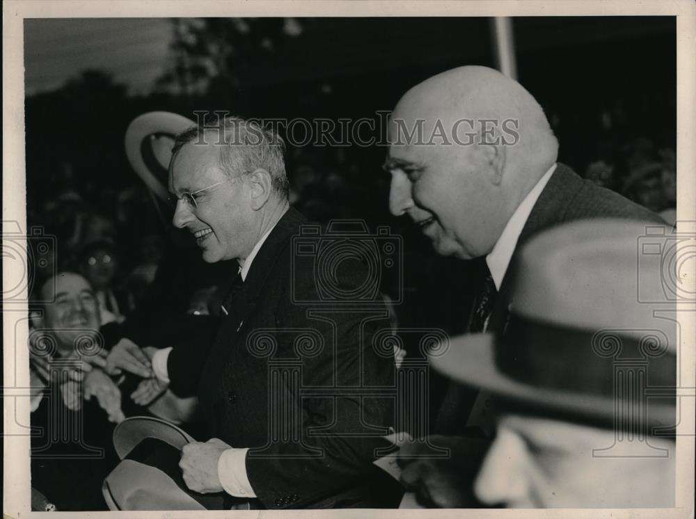 1936 Press Photo Kan. Gov Alf Landon & Calif. Gov Frank Merriam - neb44844 - Historic Images