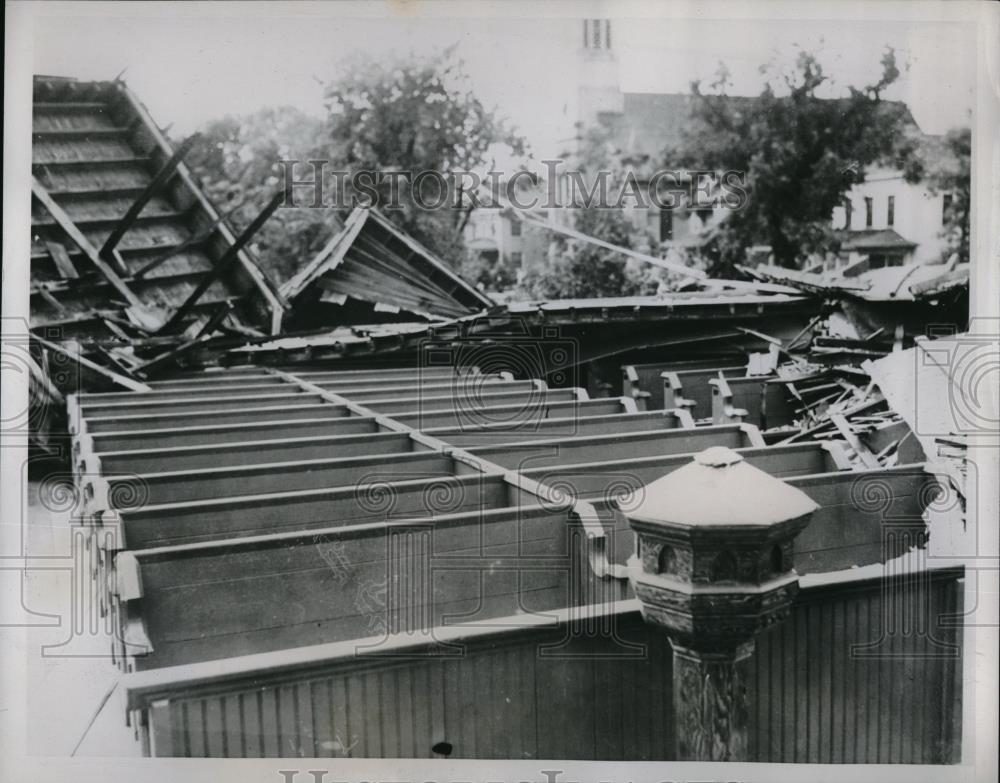 1939 Press Photo Buildings in Anoka, Minn. flattened by a tornado - Historic Images