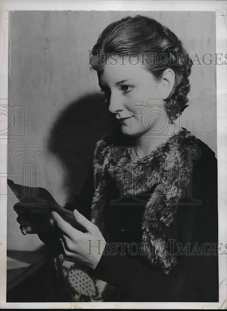 1935 Press Photo Marian Steele to wed German Army officer in Berlin - Historic Images