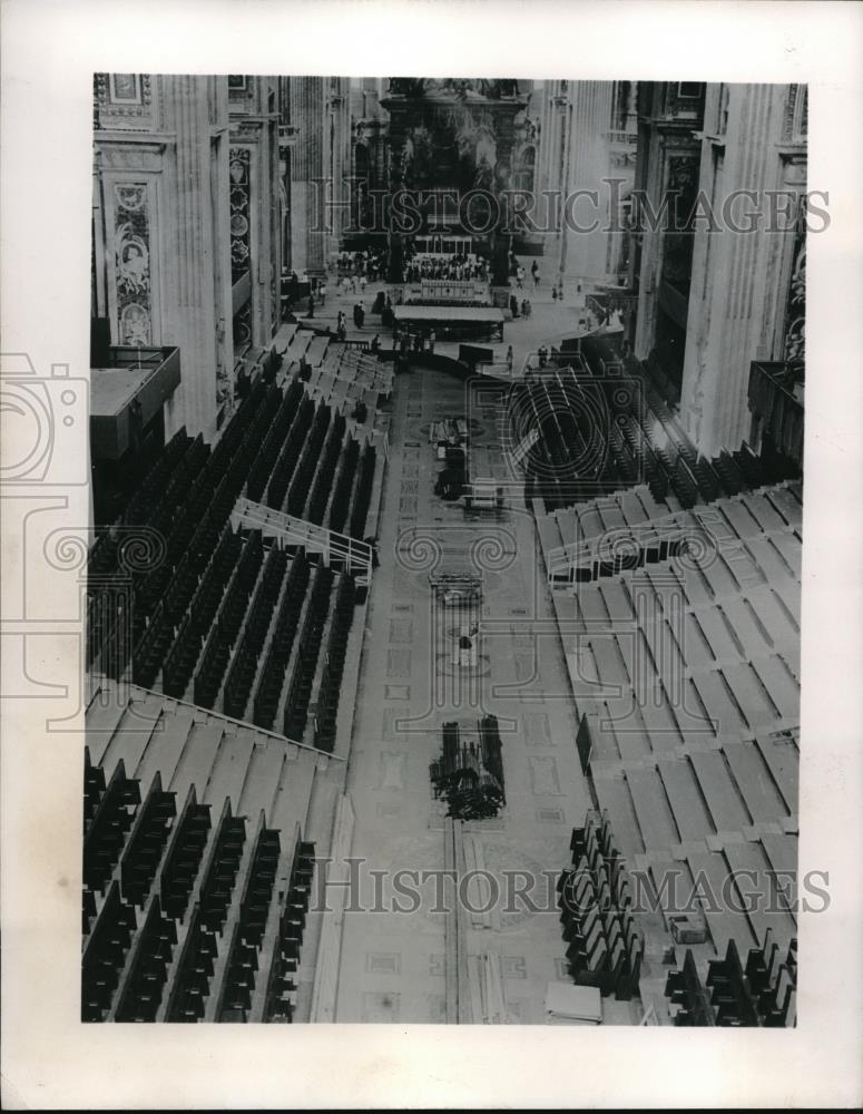 1952 Press Photo Vatican Council Hall - Historic Images