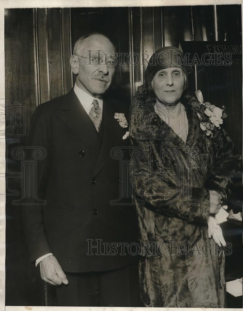 1930 Press Photo Mr &amp; Mrs Julius Rosenwald arriving in NYC - Historic Images