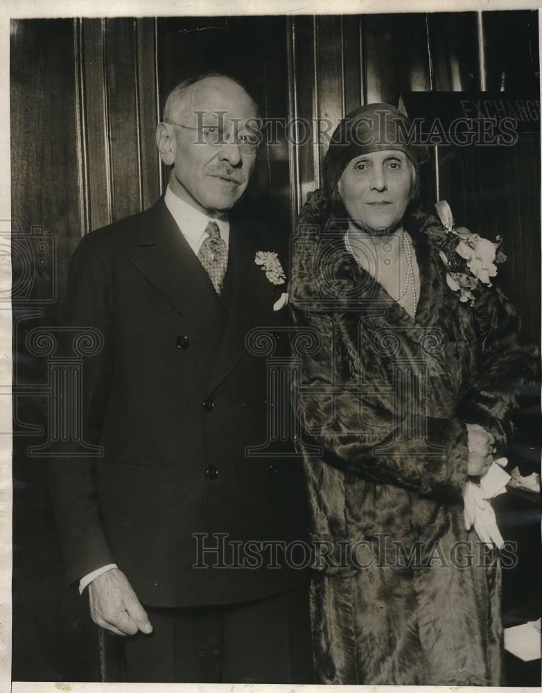1930 Press Photo Mr & Mrs Julius Rosenwald arriving in NYC - Historic Images