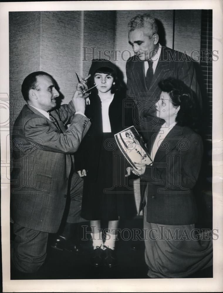 1950 Press Photo Marie Gentile, look-alike of missing girl Josephine Leach in NY - Historic Images