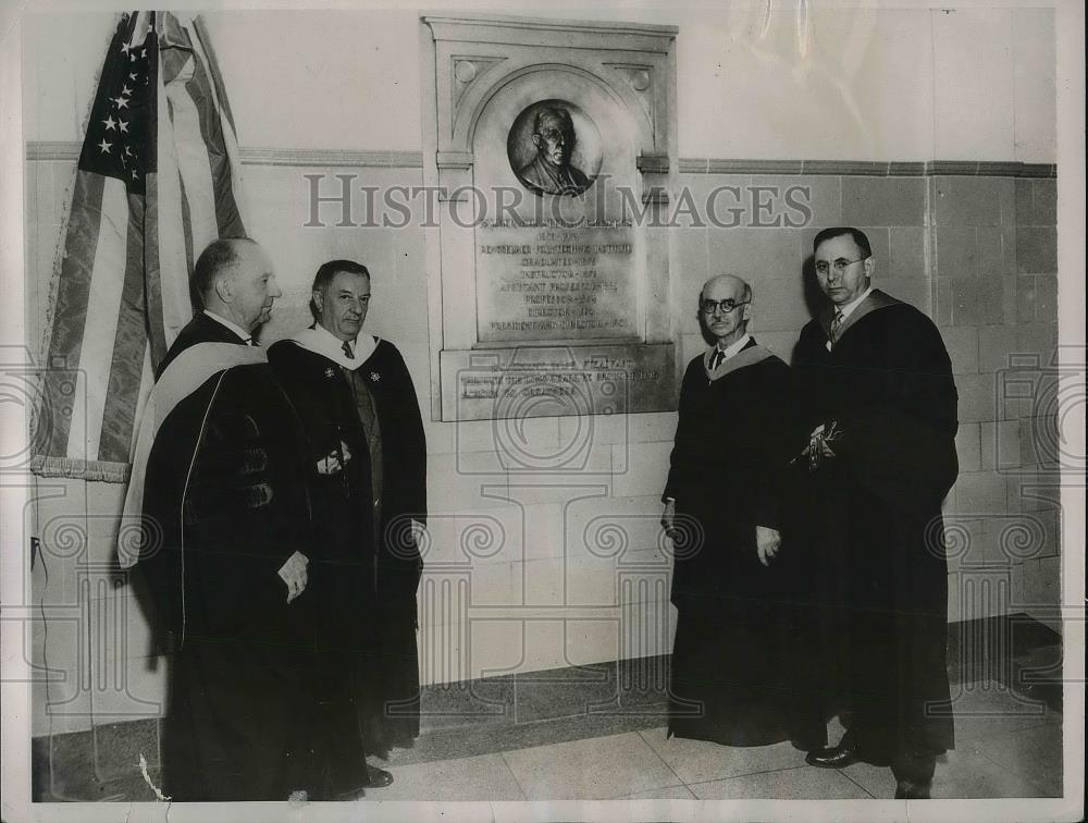 1936 Press Photo Rensselaer Polytechnic Inst. Dr Wm Hotchkiss,SK Colby,E Cary - Historic Images